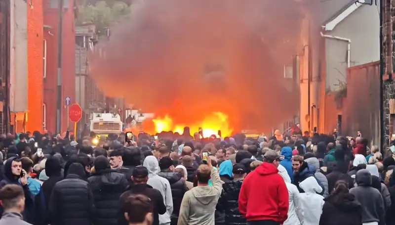 Kuzey İrlanda’da Cinsel Saldırı Protestosu: Evler Yandı, Toplum Ayakta!
