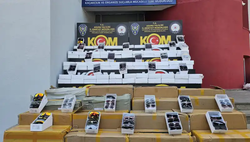 Adana’da Dev Kaçakçılık: 12 Bin Güneş Gözlüğü Ele Geçirildi